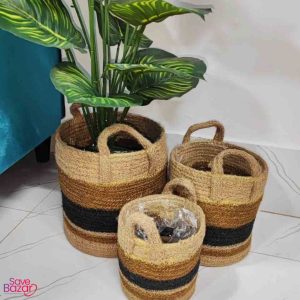 Natural Fiber Handwoven Basket for Stylish Home Decor