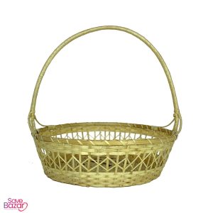 Bamboo Basket with Handle for Home Decor